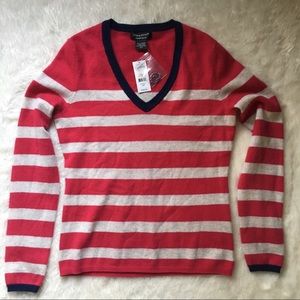 Lord & Taylor Cashmere Sweater Striped